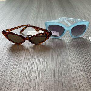 NWT Janie and Jack Sunglasses Set of 2 Tortoise & Blue 2-4 Years